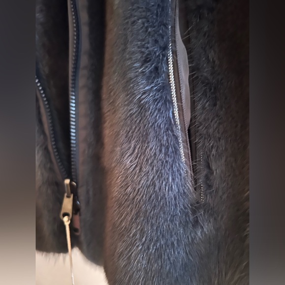 NWT Brunello Cucinelli Real Mink Reversible shearling Vest Monili Italy Size 44 - Picture 3 of 15